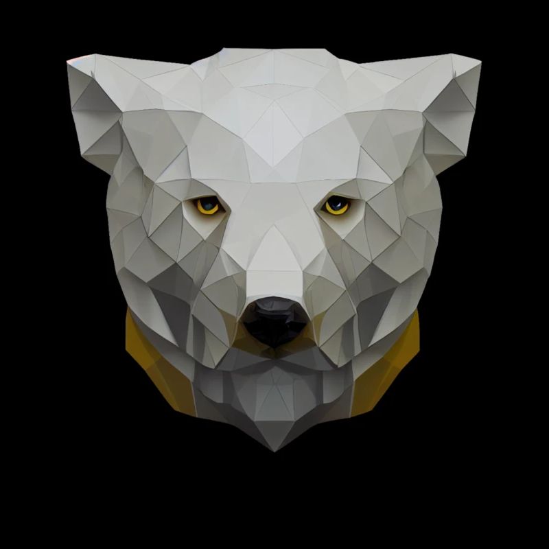 Polygon -Eisbärenkopf niedrige Polybären