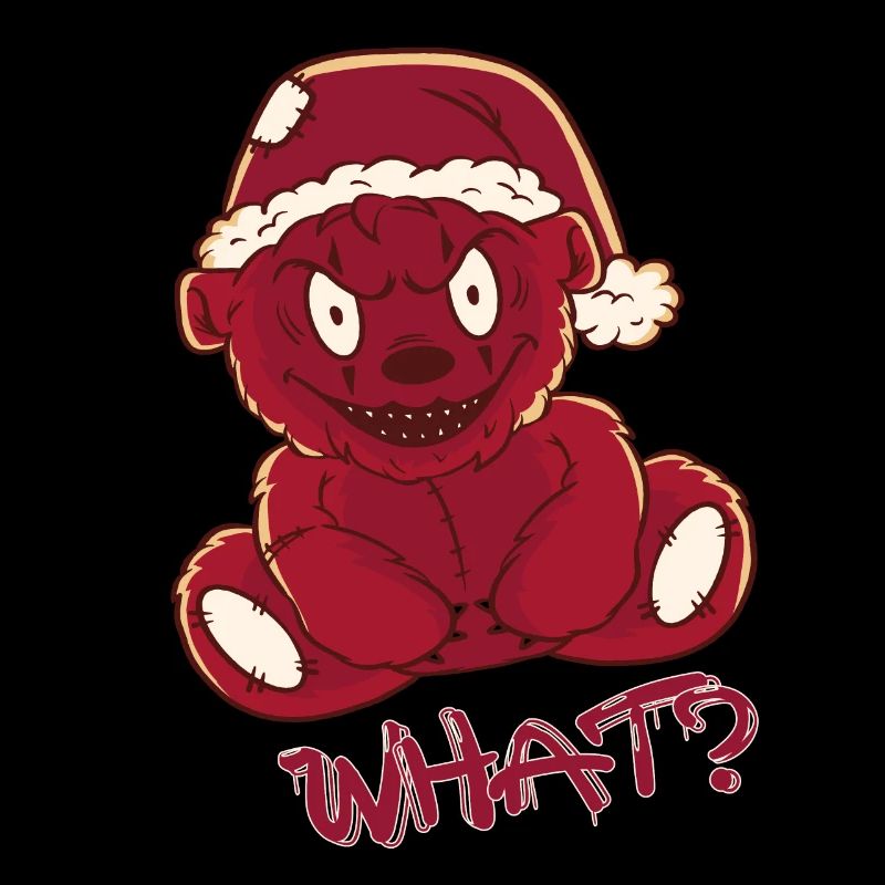 Funny Christmas Teddy Nightmare What? Murderous