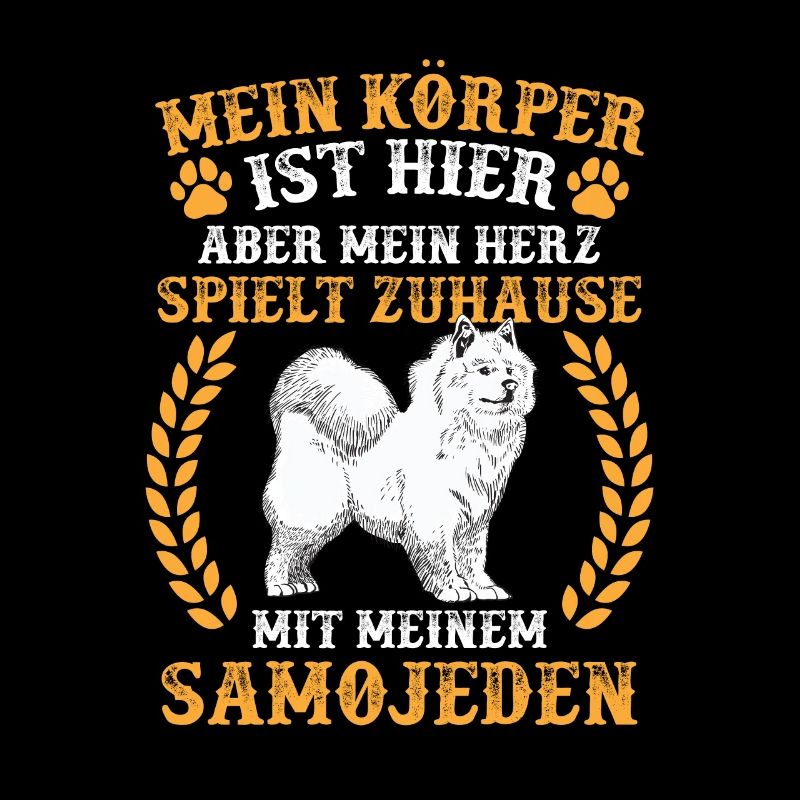 Samojede spielt zuhause Samojedenspitz