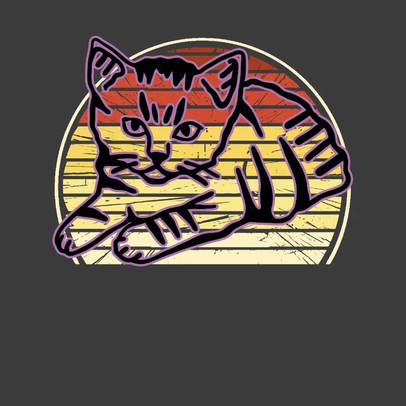 Chat graphique Retro Cat pour les propriétaires de chats