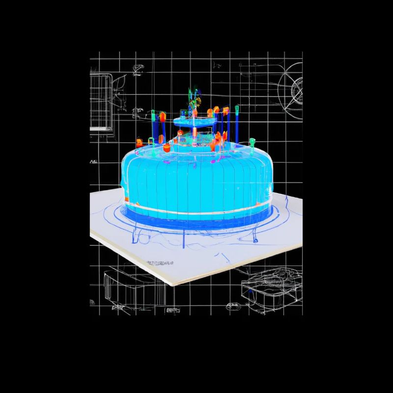 Cake Blueprint Pastry Chef Cake Baking