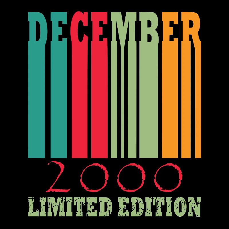 Baujahr 2000 Dezember geboren Geschenkidee