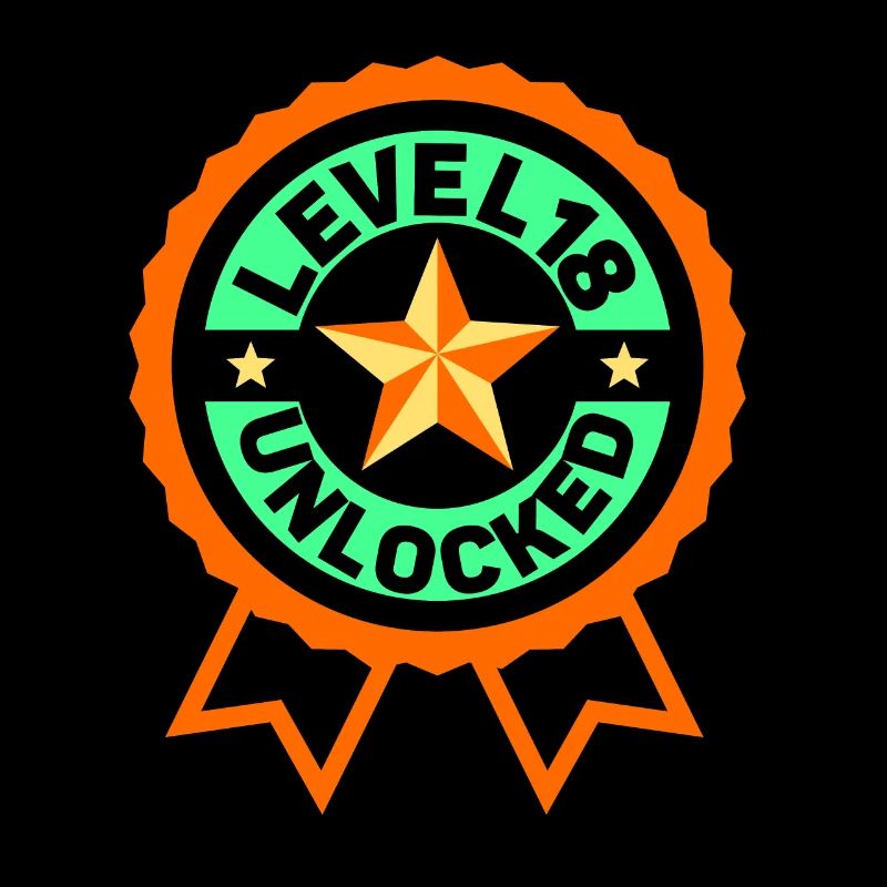 Level 18 Unlocked Celebration Eighteen Birthday