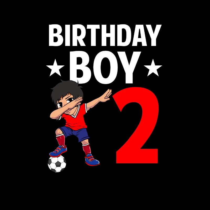 Birthday Boy 2 Years Old Dabbing Soccer Player