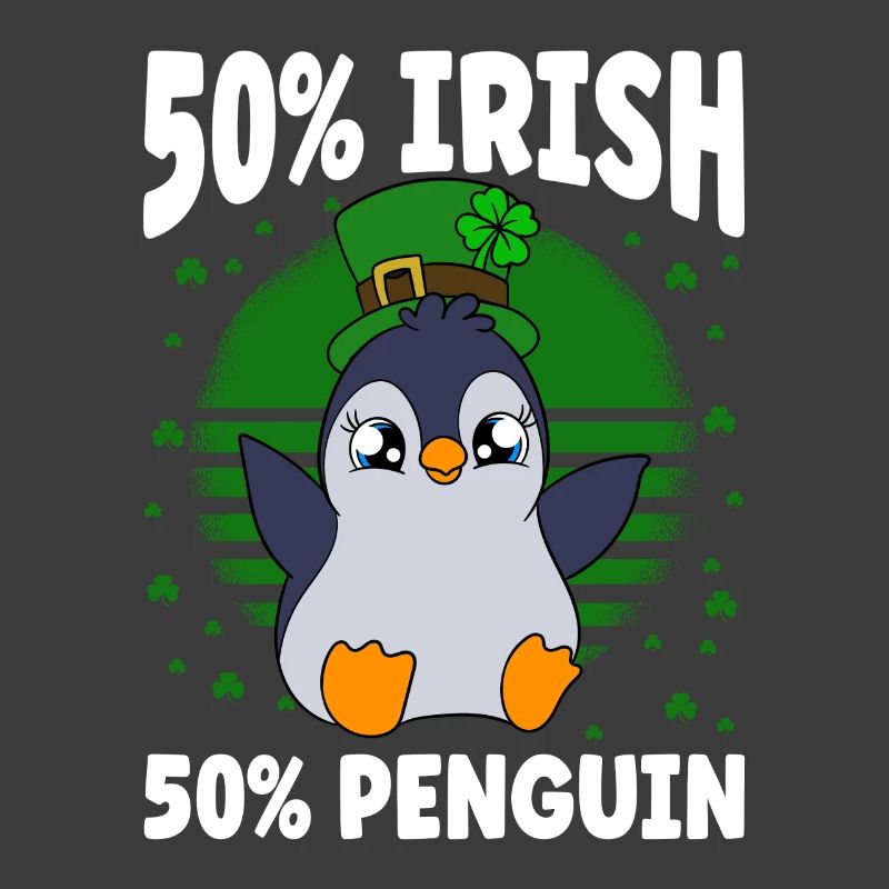 Manchot mignon Trèfle Saint-Patrick Pingouin