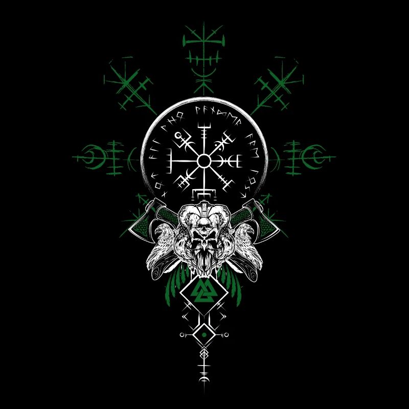 Keltischer Vikinger Vegvisir Kompass Wikinger
