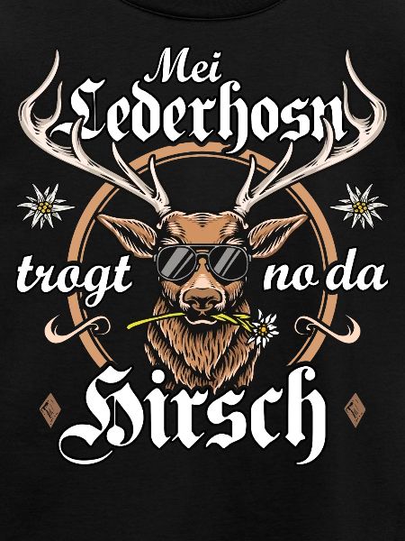 Trachtenshirt Herren Trachten T-Shirt Lederhose