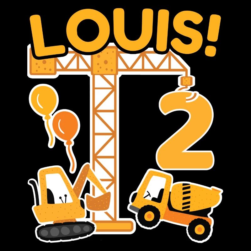 2. Geburtstag Vorname Louis Bagger Deko