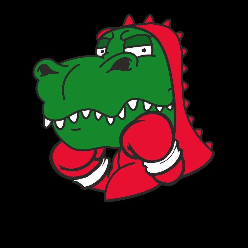 Dinosaur Boxer Martial Athlete Sparring Sport