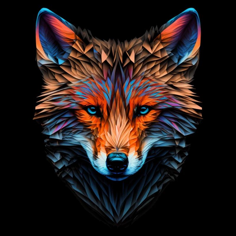 Fuchs Polygon Rotfuchs Füchse Geschenk Kunst Tier