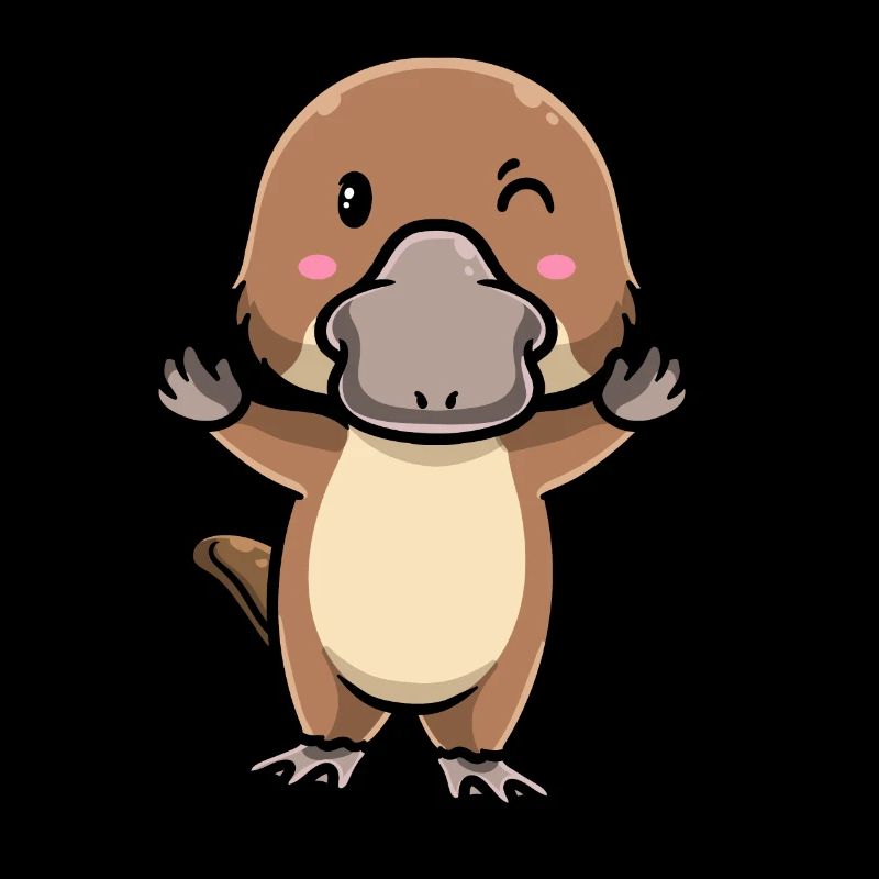 Émoticône ornithorynque de Kawaii
