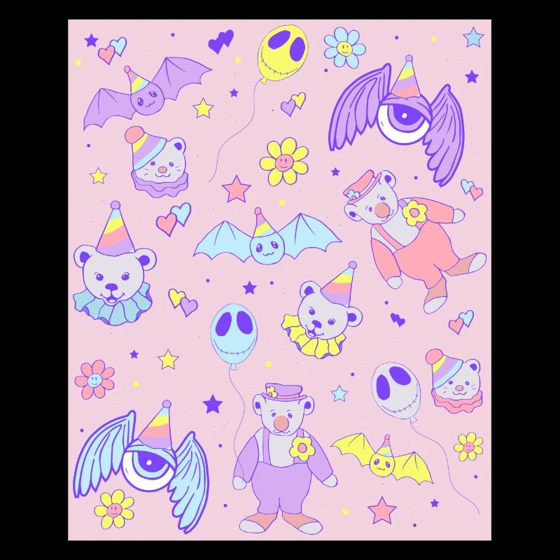 Esthétique bizarre Pastel Goth Clowncore Kidcore