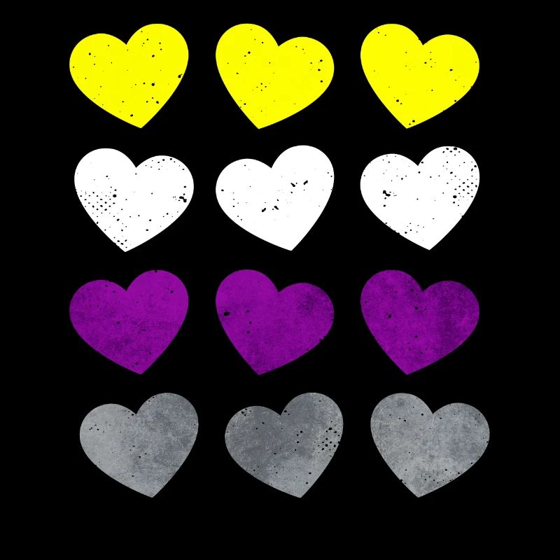 Non Binary, Proud, Flag, Heart, Subtle, LGBTQ