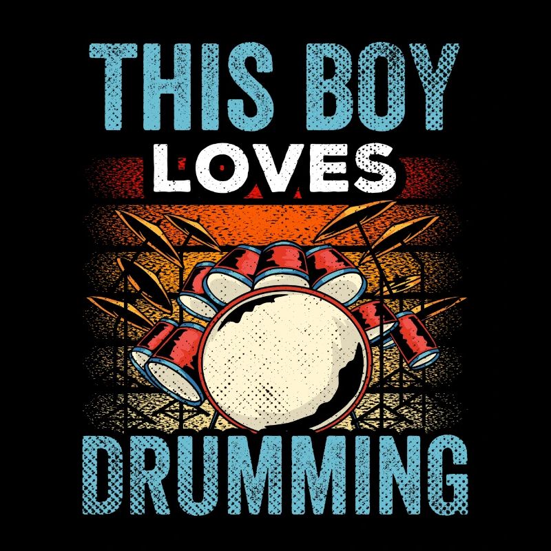 Dieser Junge Liebt Das Trommeln Drum Schlagzeug