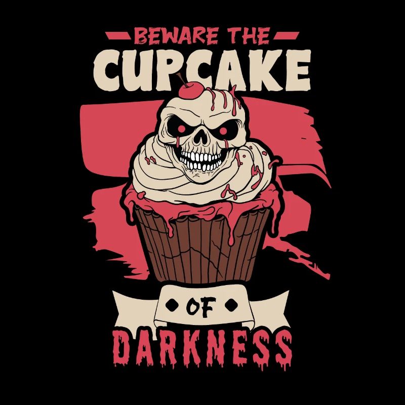 Terrifying Halloween horror cupcake monster