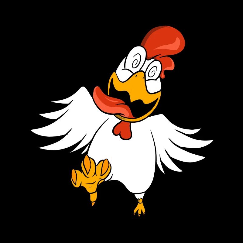 Funny hypnotized chicken