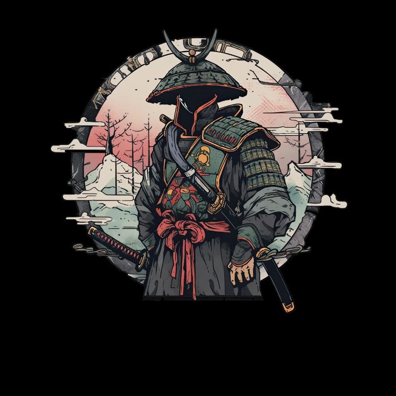 Asie 80s Samouraï Rétro Japonais Samouraï