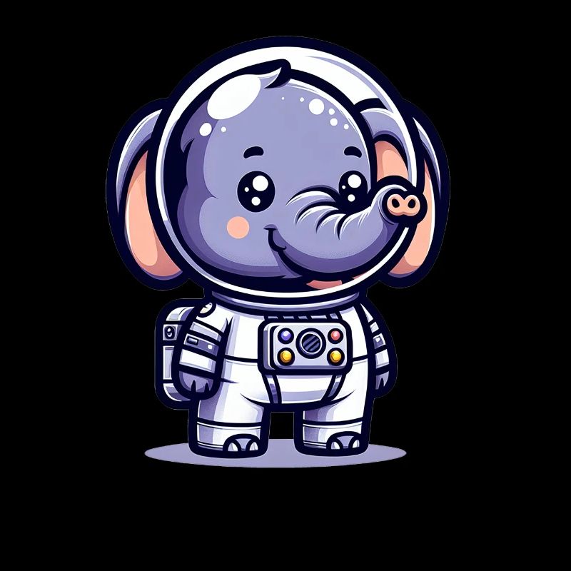 Cute Elephant Astronaut