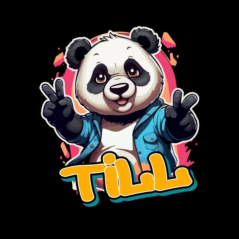 TILL - beau nom de garçon avec Cool Panda