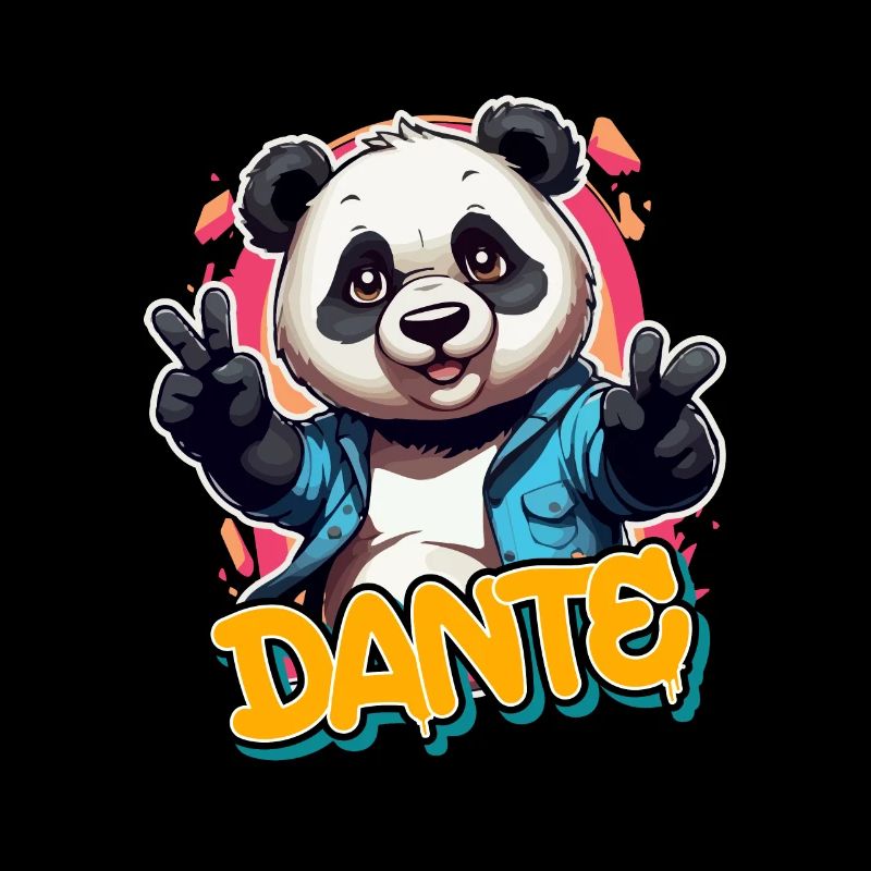 DANTE - Handsome boy name with cool panda
