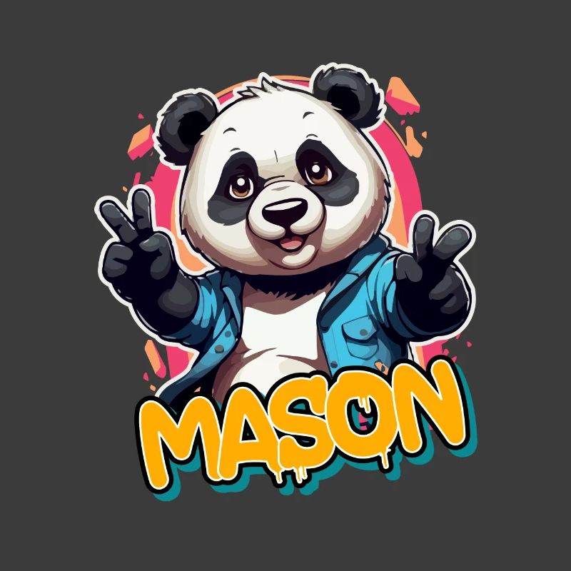 MASON - Beautiful boy name with cool panda