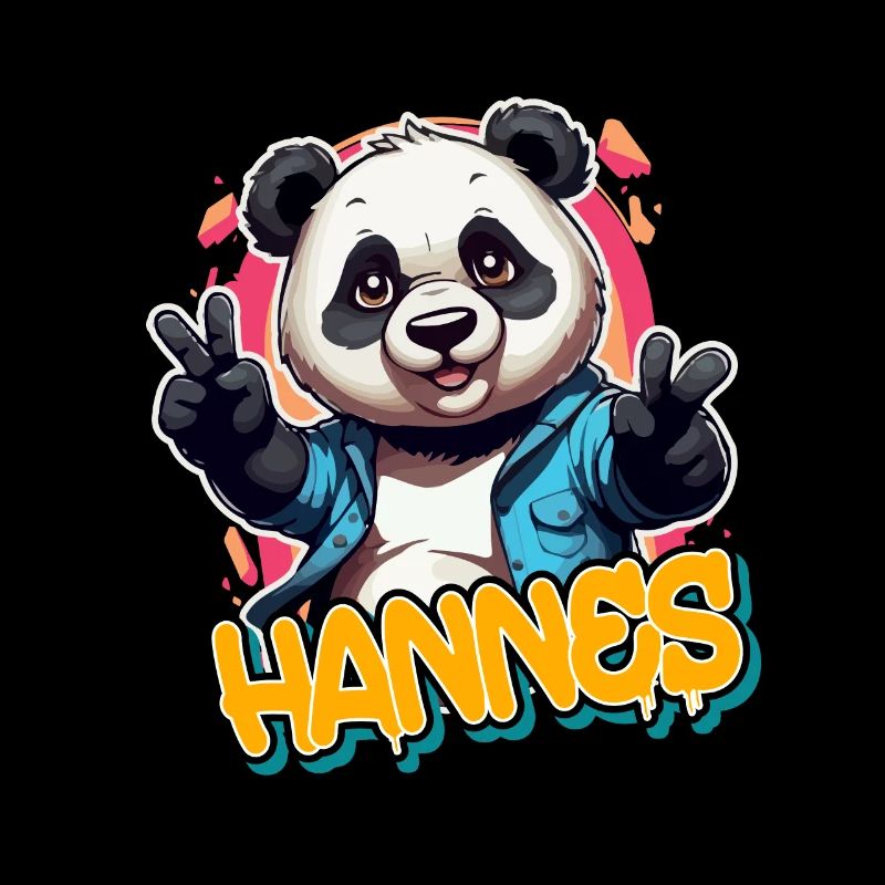 HANNES - Beau nom de garçon avec Cool Panda
