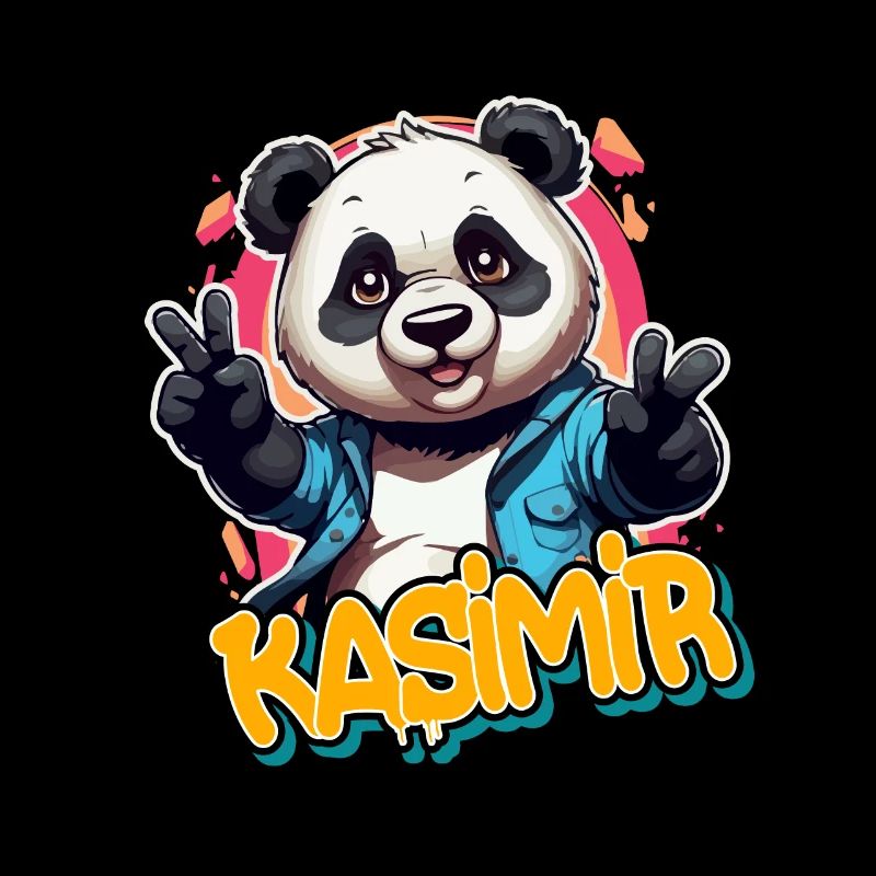 KASIMIR - Handsome Boy Name with Cool Panda