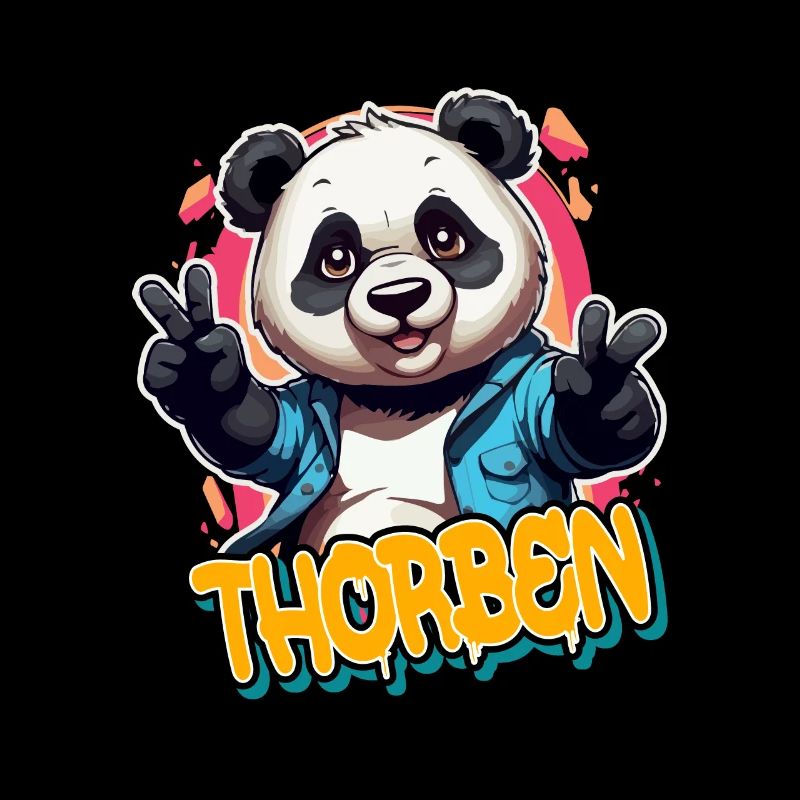 THORBEN - Beau prénom de garçon avec un panda cool