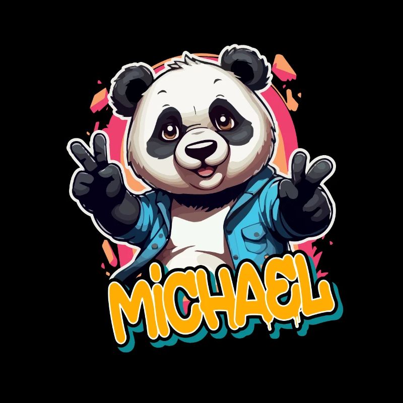 MICHAEL - Schöner Jungen Name mit coolem Panda