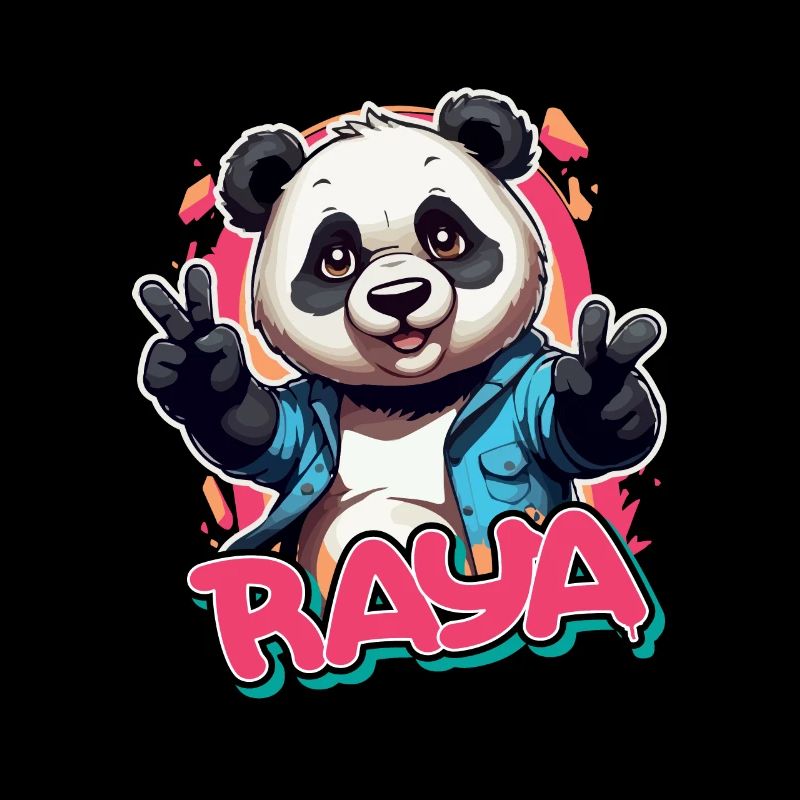 RAYA - Schöner Mädchen Name mit coolem Panda