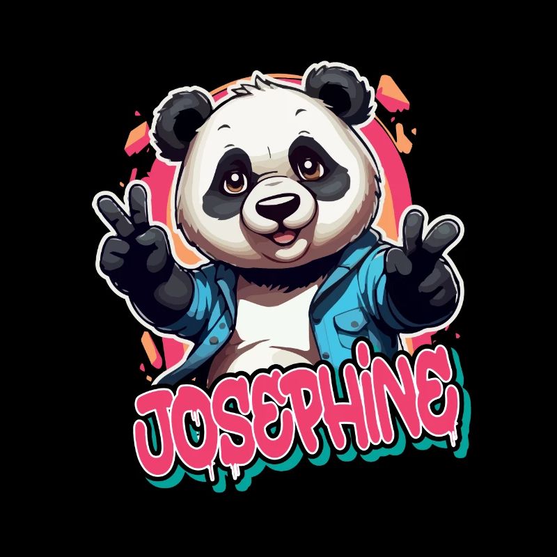 JOSEPHINE - Schöner Mädchen Name mit coolem Panda