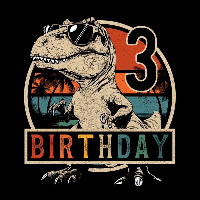 Lunettes de soleil T-Rex 3 ans garçon 3e anniversaire