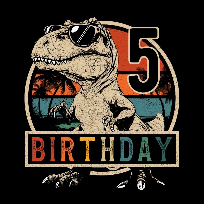 Lunettes de soleil T-Rex 5 ans garçon 5e anniversaire