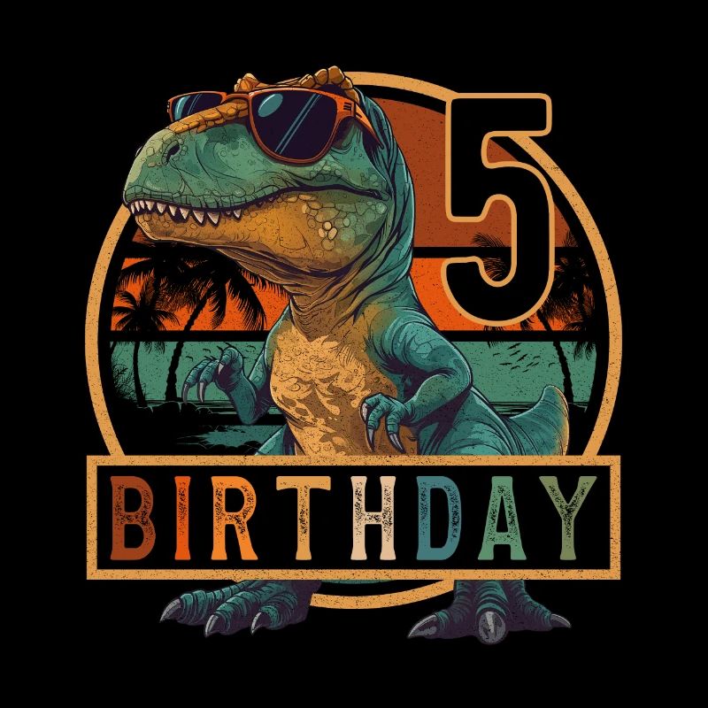Lunettes de soleil T-Rex 5 ans garçon 5e anniversaire