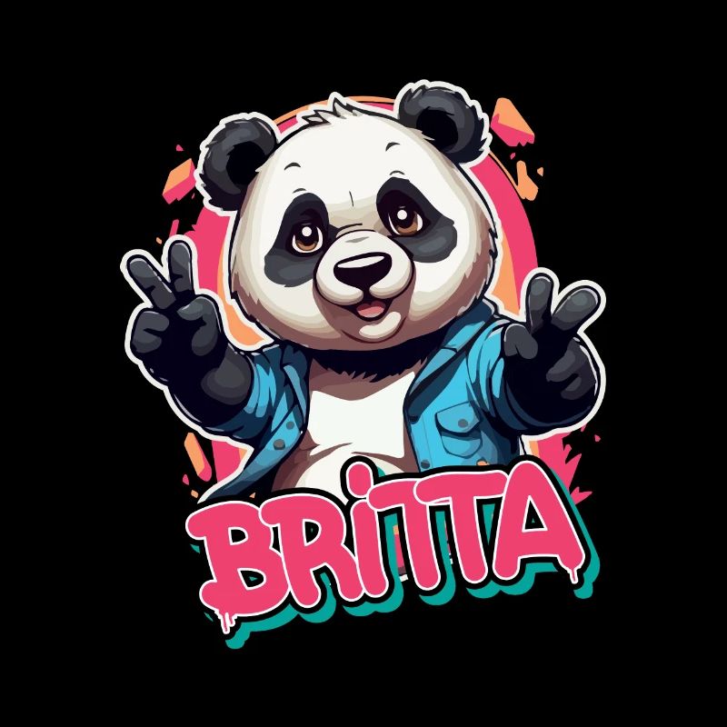 BRITTA - Schöner Mädchen Name mit coolem Panda