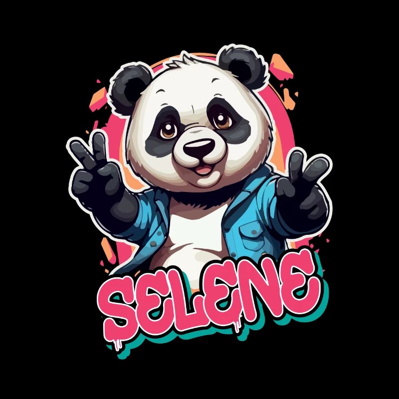 SELENE - Schöner Mädchen Name mit coolem Panda