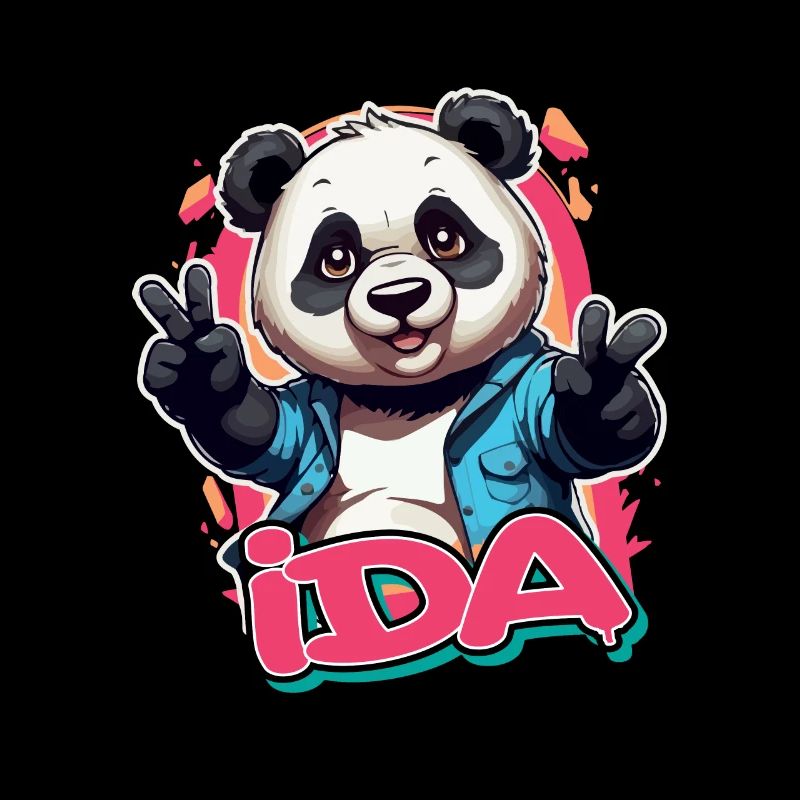 IDA - Schöner Mädchen Name mit coolem Panda