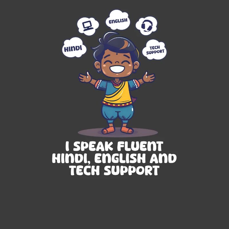Indianer sprechen Hindi, Englisch Technischer Support