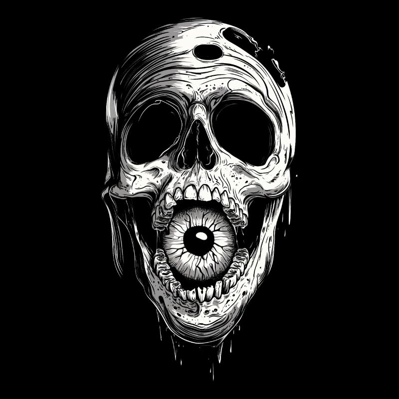 Weirdcore Aesthetic Skull Eyeball Creepy S