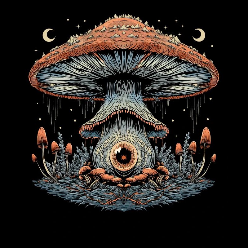 Cottagecore Weirdcore Ästhetisch Pilz Augapfel Mon