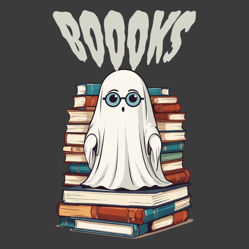 Cute Book Lover Ghost