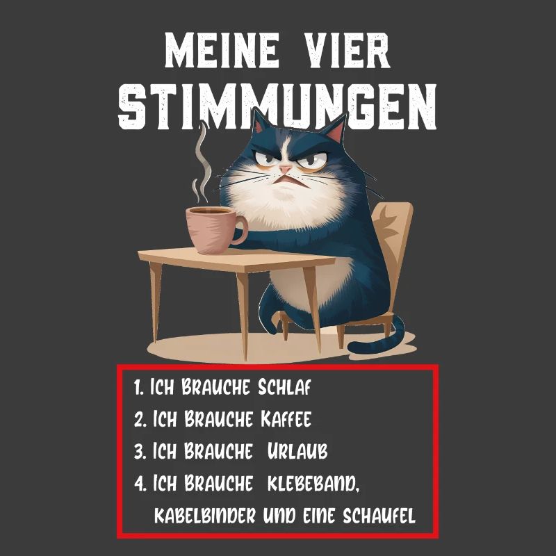 Faul Tshirt Arbeit Katze Witzig Sarkasmus Büro
