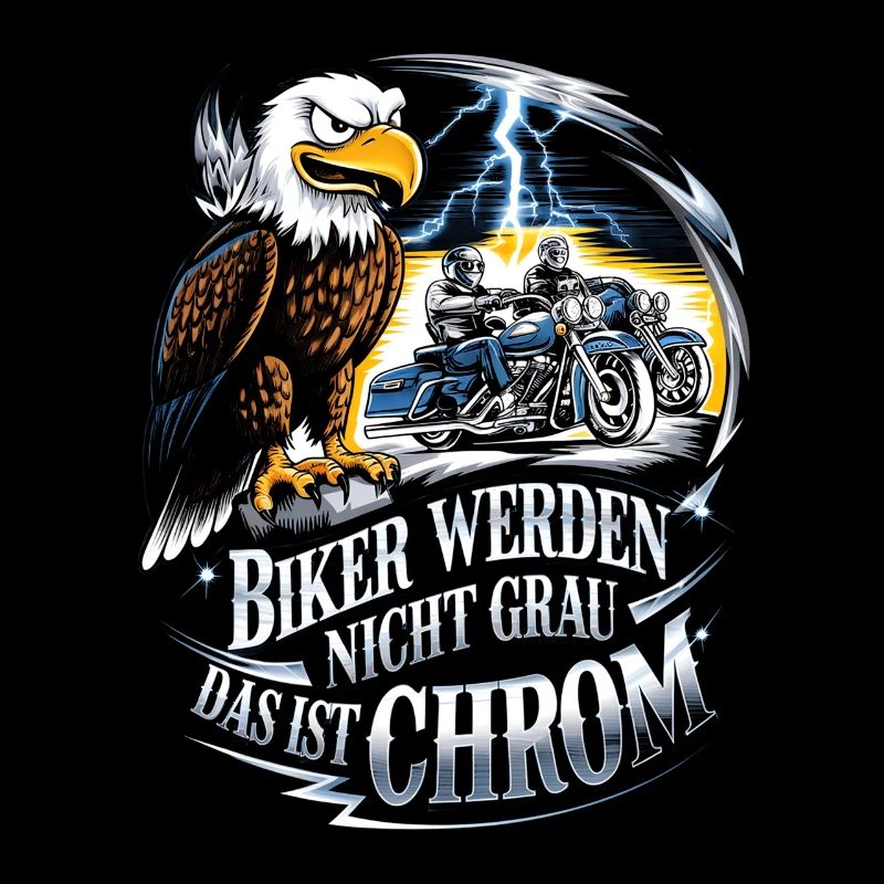 Werden Nicht Grau Das Ist Chrom Motorradfahrer