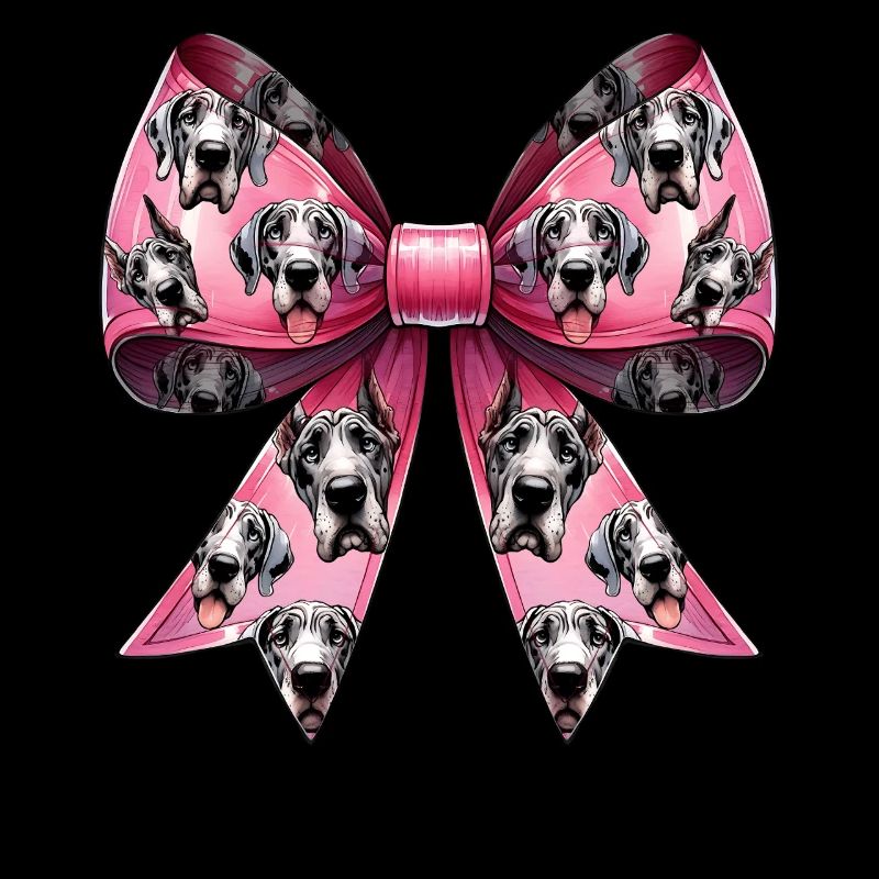 Coquette Bow Great Dane Dog Mom Pattern