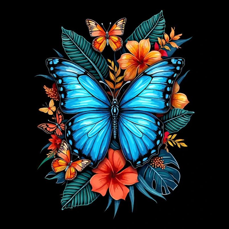 Papillon, Fleurs, Entomologiste