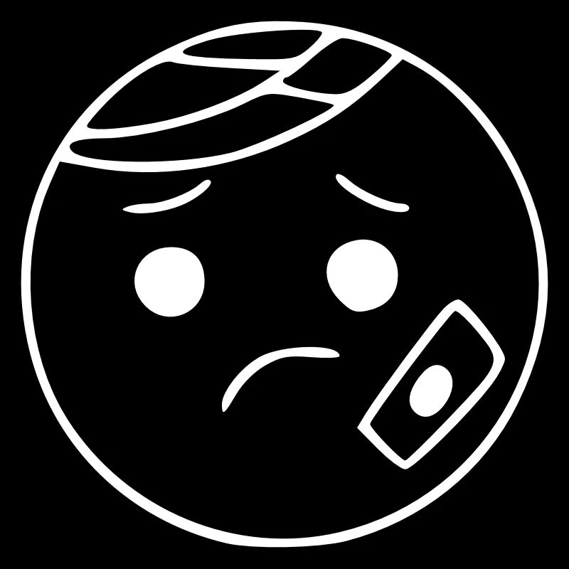Emoji sketch hurt white