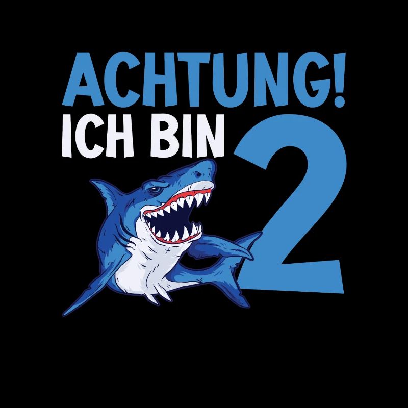 Achtung ich bin 2. Kindergeburtstag Hai