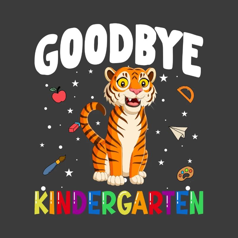 Goodbye Kindergarten Tiger Einschulung Schule