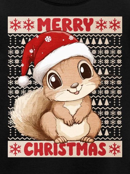 Écureuil Moche Noël Noël Doux Noël