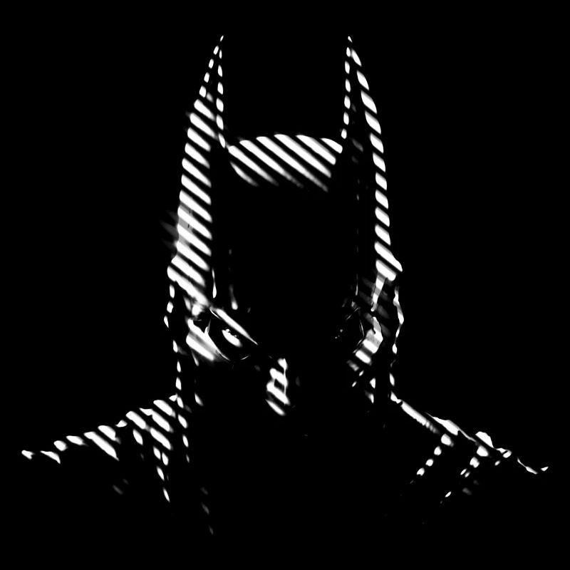 Batman black & white Silhouette